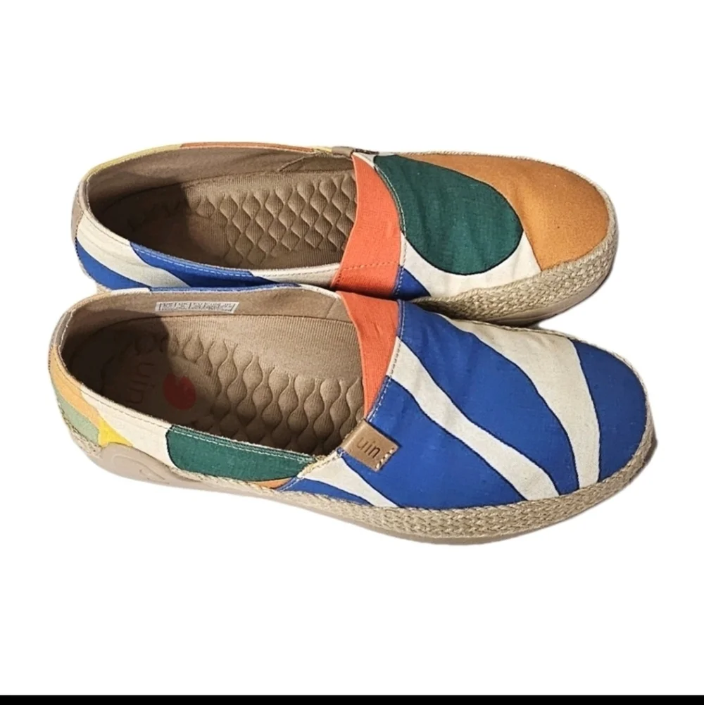 UIN Tropical Day Marbella 8.5 Women's Canvas Espadrilles Colorful Light Shoes